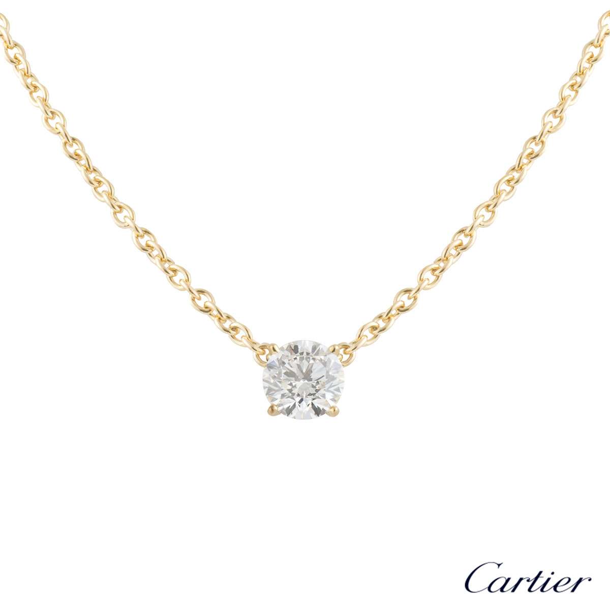 cartier gold and diamond necklace